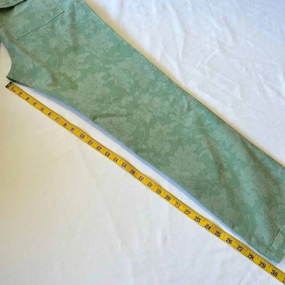 *FIRM PRICE* Sundance Bastille easy two tone green floral high rise chino - Picture 9 of 10